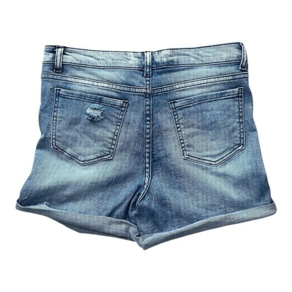Boston Proper Women's Light Blue Distressed Cutoff Denim Shorts 8 High Waist EXC - Picture 4 of 5